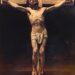 A painting of Jesus crucified on the cross.