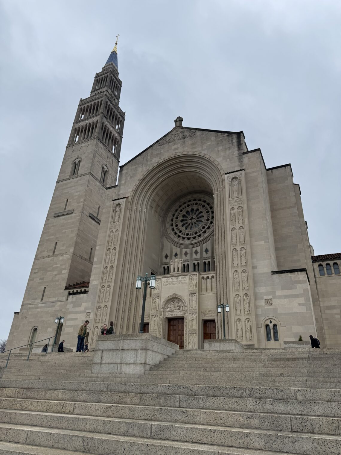 The facade of the Basilica of the National Shrine of the Immaculate Conception