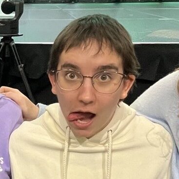 Me sticking my tongue out.