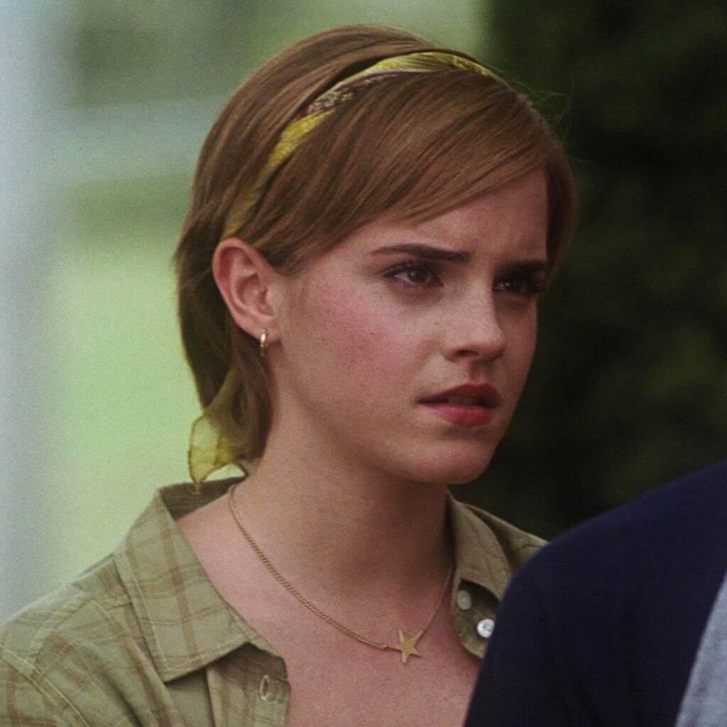 Emma Watson with a cute pixie cut on the set of "The Perks of Being a Wallflower."